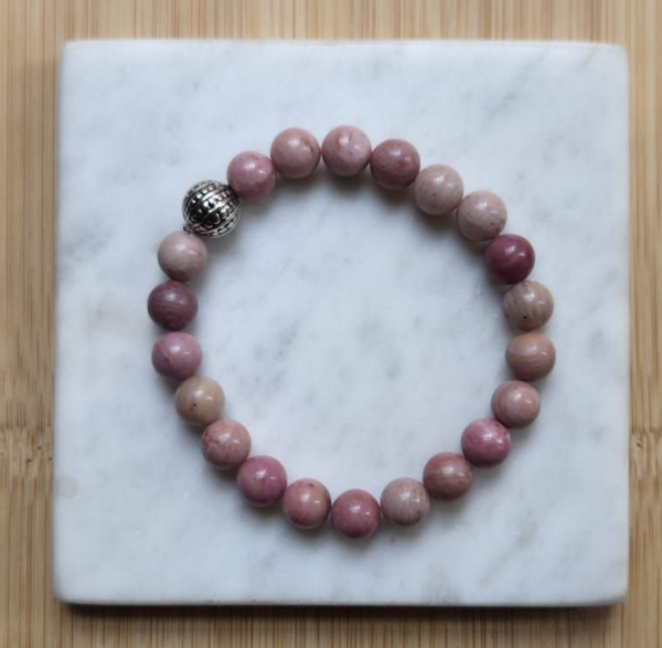 Rhodonite Stone Bracelet With