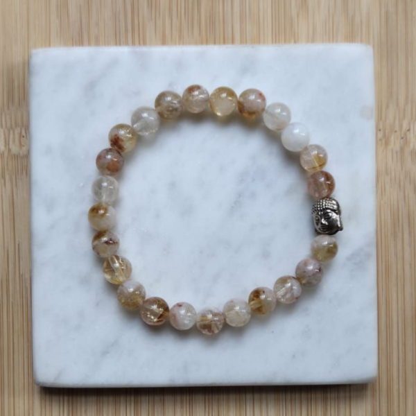 Citrin Beaded Bracelet With Buddha Charm